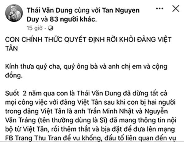 Cảnh giác trước những luận điệu sai trái, bịa tạc của tổ chức phản động lưu vong Việt Tân trên mạng xã hội: Bài cuối: Lời cảnh báo từ chính “người trong cuộc”