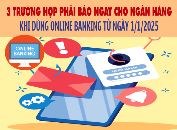 3 trường hợp phải báo ngay cho ngân hàng khi dùng Online Banking từ ngày 1/1/2025