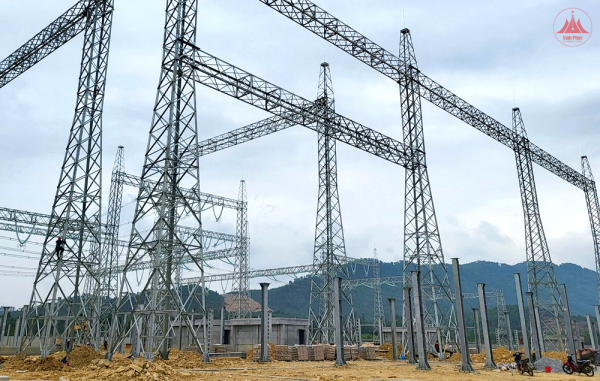 Trạm biến áp 500kV Vĩnh Yên đạt khoảng 90% tiến độ