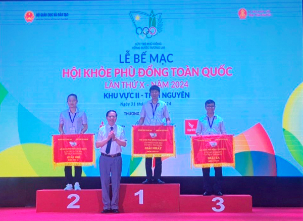 Đoàn thể thao học sinh Vĩnh Phúc xếp thứ 5 tại Hội khỏe Phù Đổng toàn quốc khu vực 2