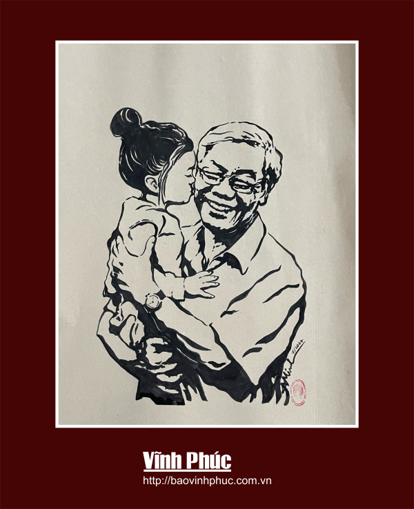 Khắc họa Tổng Bí thư Nguyễn Phú Trọng qua chùm tranh của họa sĩ Báo Vĩnh Phúc