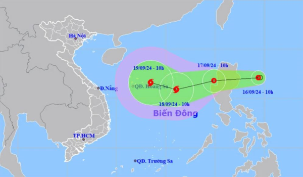 Xuất hiện áp thấp nhiệt đới giật cấp 9 gần Biển Đông