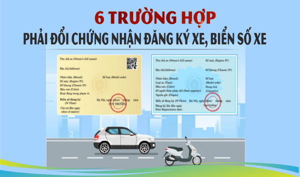 6 trường hợp phải đổi chứng nhận đăng ký xe, biển số xe