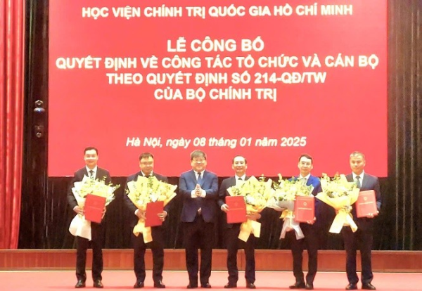  Học viện Chính trị quốc gia Hồ Chí Minh công bố các quyết định về công tác tổ chức và cán bộ