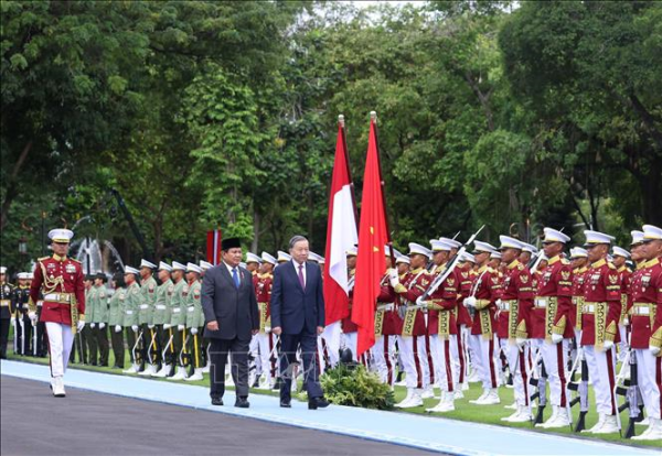 Lễ đón Tổng Bí thư Tô Lâm và Phu nhân thăm cấp nhà nước Cộng hòa Indonesia