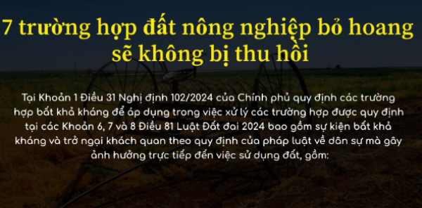 7 trường hợp đất nông nghiệp bỏ hoang sẽ không bị thu hồi