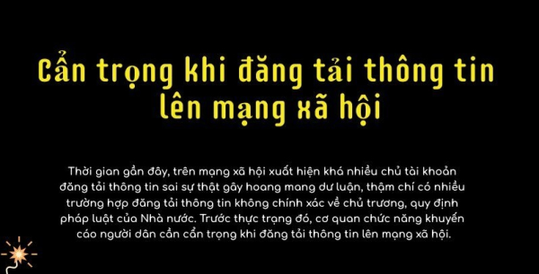 Cẩn trọng khi đăng tải thông tin lên mạng xã hội