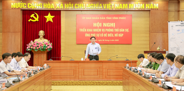 Luyện tập phân đoạn triển khai nhiệm vụ phòng thủ dân sự, ứng phó sự cố đê điều, hồ đập