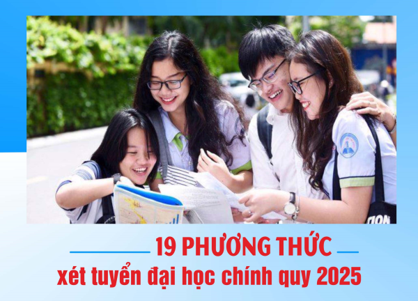 19 phương thức xét tuyển đại học chính quy 2025