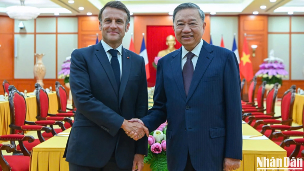 Tổng Bí thư Tô Lâm tiếp Tổng thống Pháp Emmanuel Macron