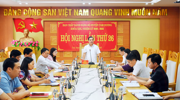 Huyện ủy Tam Dương: Đánh giá kết quả lãnh đạo thực hiện nhiệm vụ 6 tháng đầu năm