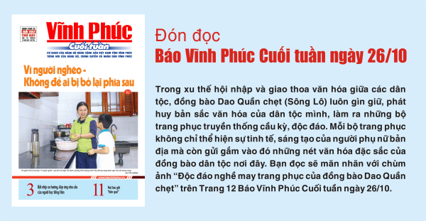 Đón đọc Báo Vĩnh Phúc Cuối tuần ngày 26/10