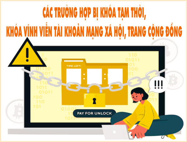 Các trường hợp bị khóa tạm thời, khóa vĩnh viễn tài khoản mạng xã hội, trang cộng đồng