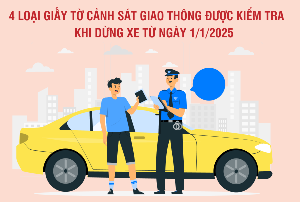 4 loại giấy tờ cảnh sát giao thông được kiểm tra khi dừng xe từ ngày 1/1/2025