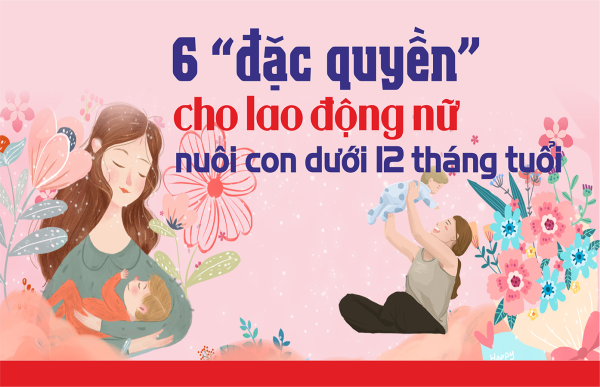 “đặc quyền” cho lao động nữ nuôi con dưới 12 tháng tuổi