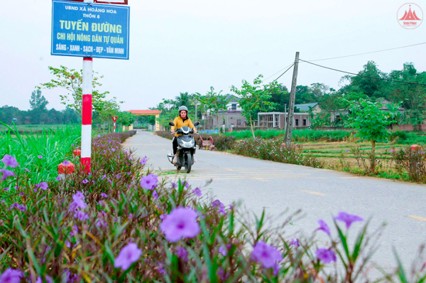 Hoàng Hoa xây dựng tuyến đường sáng - xanh - sạch - đẹp - văn minh