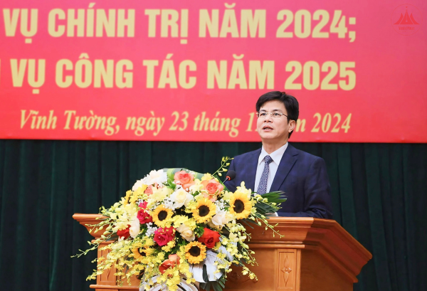 Huyện ủy Vĩnh Tường triển khai nhiệm vụ năm 2025