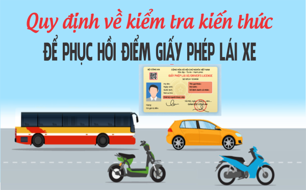 Quy định về kiểm tra kiến thức để phục hồi điểm giấy phép lái xe