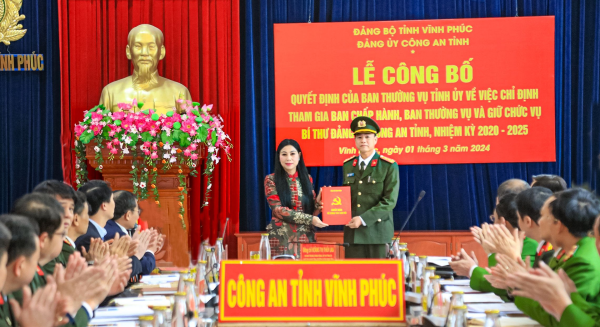 Công bố Quyết định chỉ định Đại tá Thân Văn Hải giữ chức Bí thư Đảng ủy Công an tỉnh