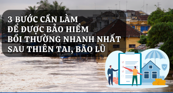 3 bước cần làm để được bảo hiểm bồi thường nhanh nhất sau thiên tai, bão lũ