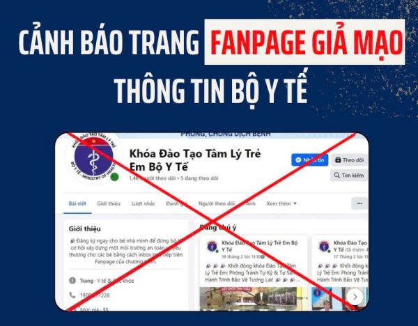 Cảnh báo trang Fanpage giả mạo thông tin Bộ Y tế