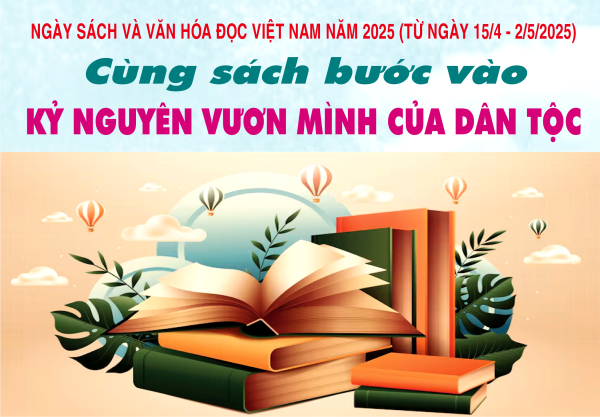 Ngày Sách và Văn hóa đọc Việt Nam năm 2025  (từ ngày 15/4 - 2/5/2025): Cùng sách bước vào kỷ nguyên vươn mình của dân tộc
