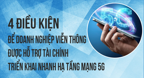 4 điều kiện để doanh nghiệp viễn thông được hỗ trợ tài chính triển khai nhanh hạ tầng mạng 5G