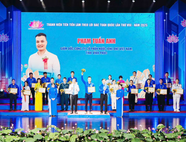 Giám đốc Công ty cổ phần nước ION ONE Việt Nam Phạm Tuấn Anh - 1 trong 444 thanh niên tiên tiến làm theo lời Bác toàn quốc năm 2025