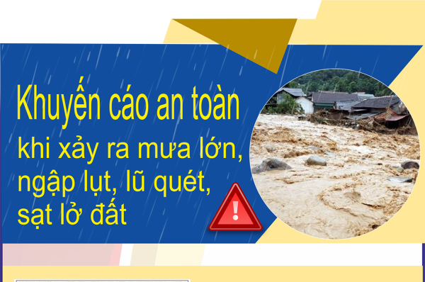 Khuyến cáo an toàn khi xảy ra mưa lớn, ngập lụt, lũ quét, sạt lở đất