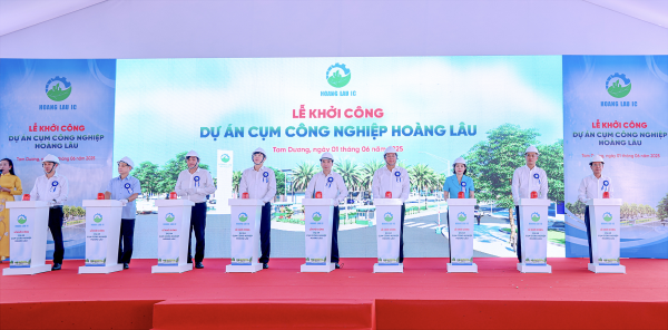 Khởi công dự án Cụm công nghiệp Hoàng Lâu