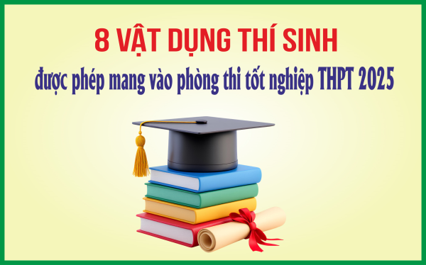 8 vật dụng thí sinh được phép mang vào phòng thi tốt nghiệp THPT 2025