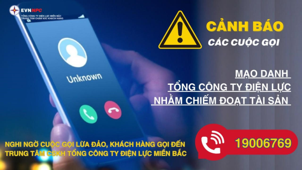 Cảnh báo các cuộc gọi mạo danh Tổng công ty Điện lực
