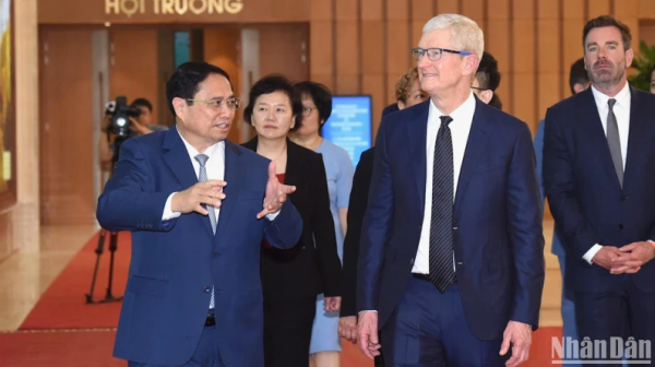 Mở rộng hợp tác đầu tư, hỗ trợ Việt Nam tham gia sâu hơn chuỗi giá trị toàn cầu của Apple