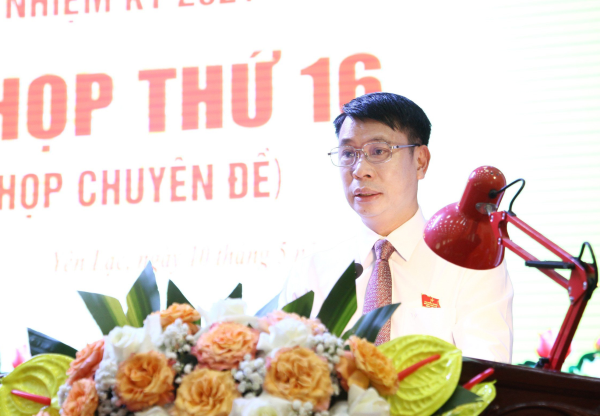 HĐND huyện Yên Lạc tổ chức kỳ họp thứ 16, kỳ họp chuyên đề