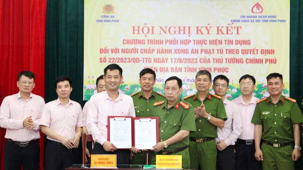 Ký kết chương trình phối hợp thực hiện tín dụng đối với người chấp hành xong án phạt tù