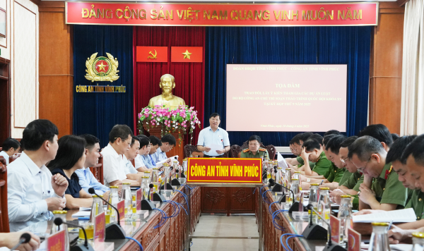 Tọa đàm trao đổi, lấy ý kiến các dự án luật do Bộ Công an chủ trì soạn thảo