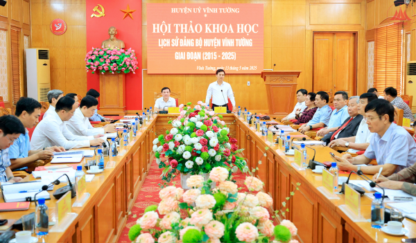 Hội thảo khoa học chuẩn bị xuất bản cuốn Lịch sử Đảng bộ huyện Vĩnh Tường, giai đoạn 2015 - 2025