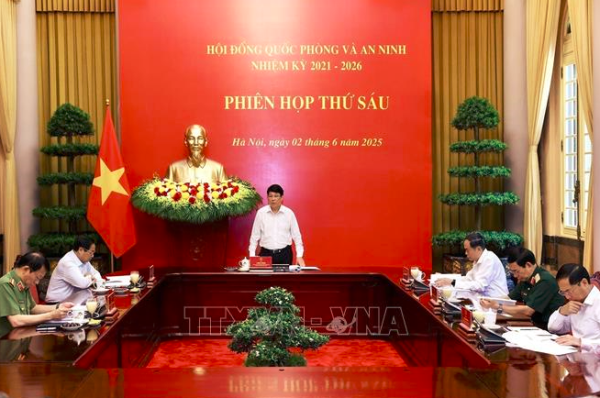 Chủ tịch nước Lương Cường chủ trì phiên họp thứ 6 Hội đồng Quốc phòng và An ninh