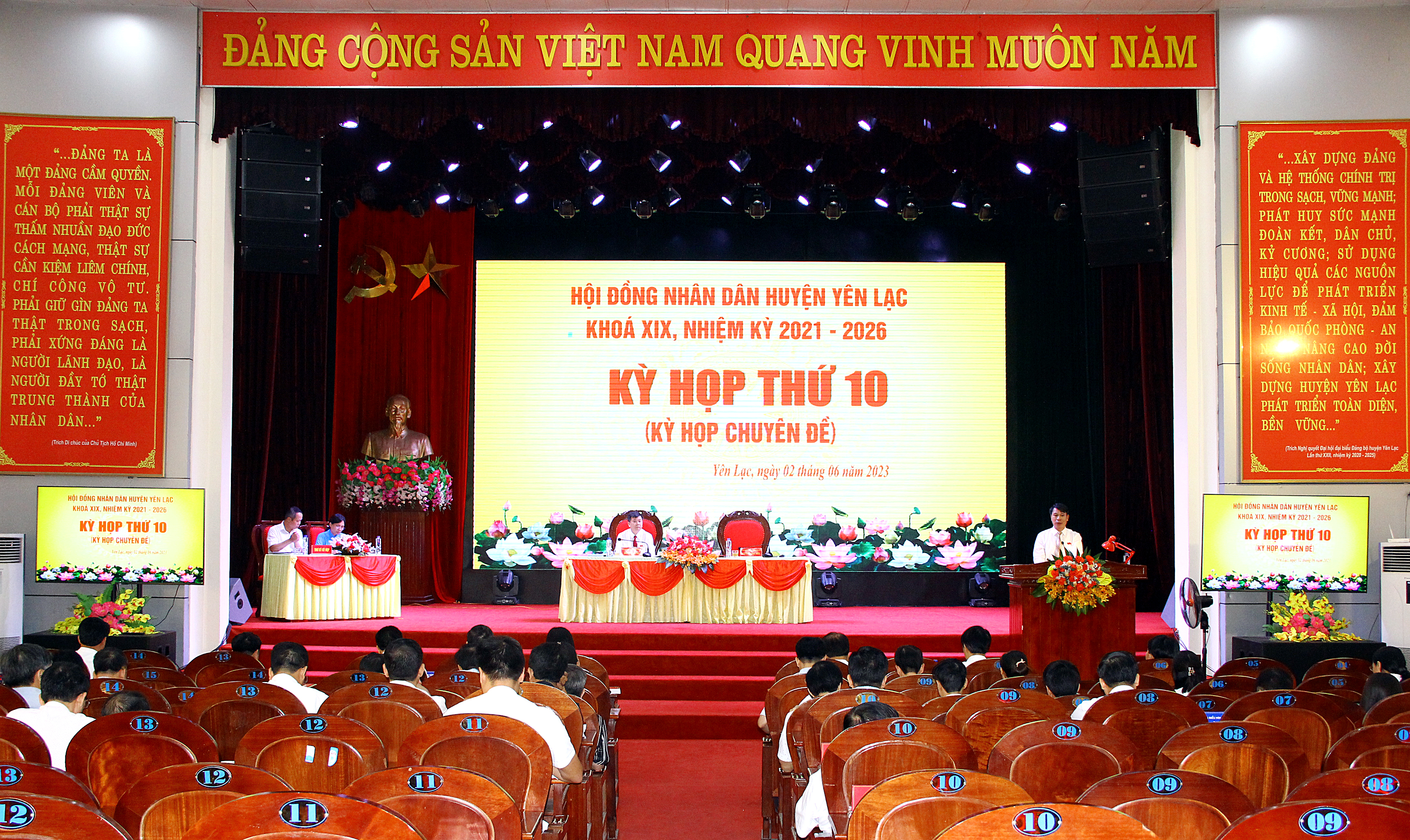 HĐND huyện Yên Lạc khóa XIX, nhiệm kỳ 2021-2026 tổ chức kỳ họp thứ 10