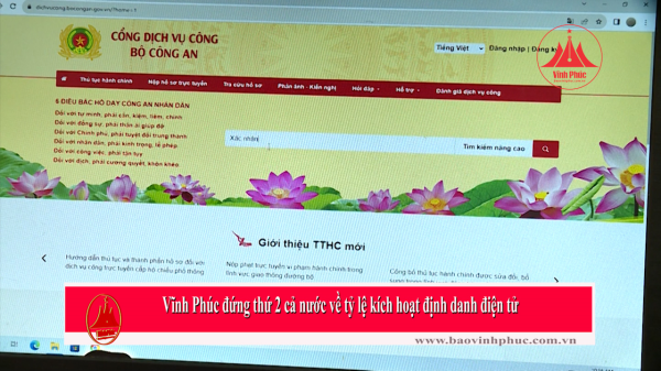  Vĩnh Phúc đứng thứ 2 cả nước về tỷ lệ kích hoạt...