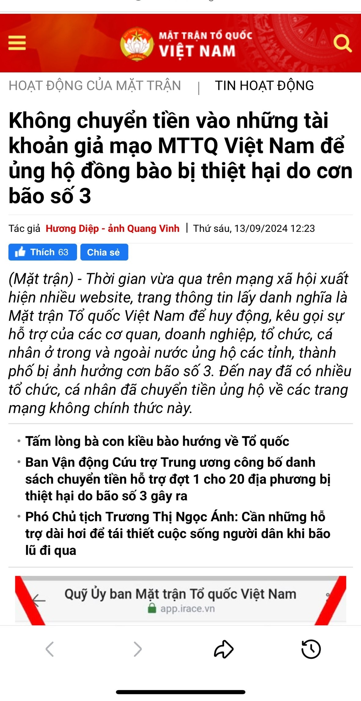 Cảnh giác chiêu trò lừa đảo quyên góp hỗ trợ đồng bào vùng lũ