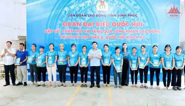 Đoàn Đại biểu Quốc hội tỉnh thăm và tặng quà công nhân, lao động