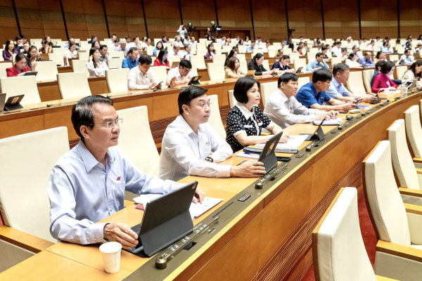 Đại biểu Quốc hội tỉnh thảo luận dự án Luật Ngân sách Nhà nước (sửa đổi)